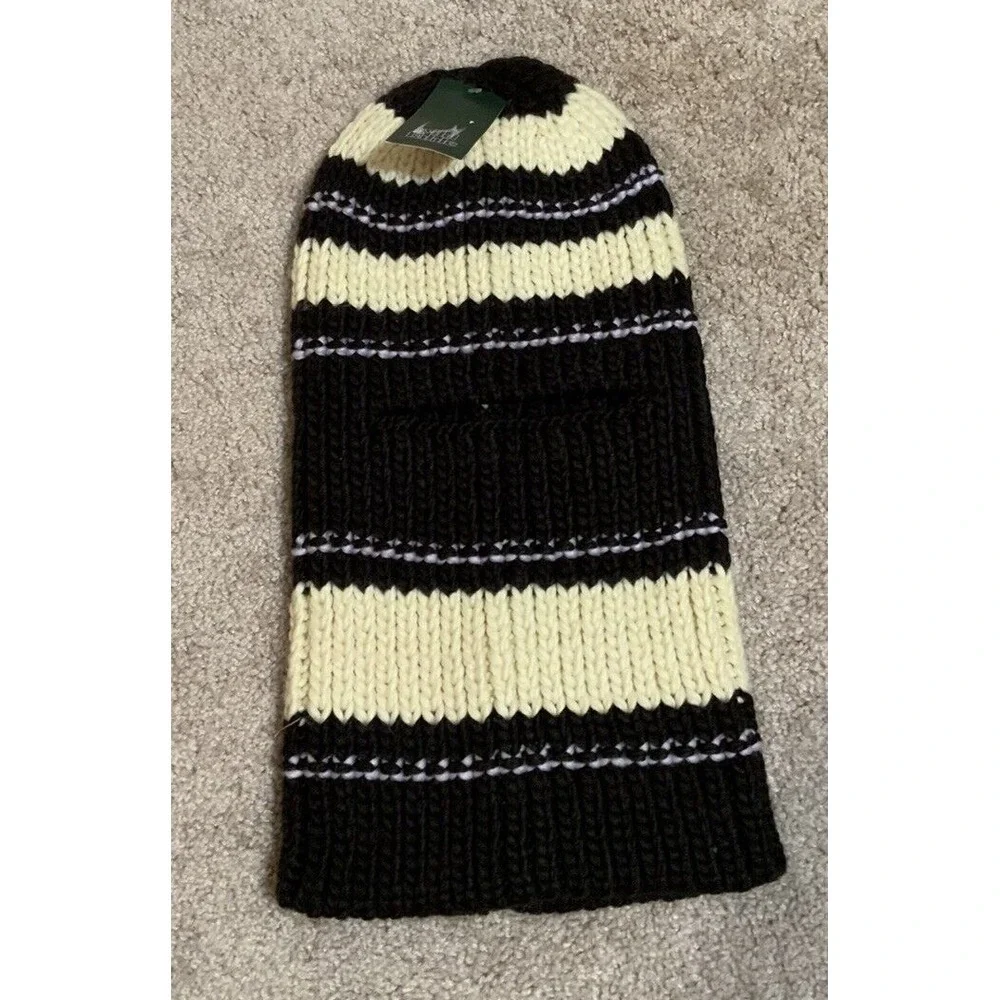 Wild Fable Womens Cream Black Striped Balaclava Winter Hat Ski Mask‎ OS